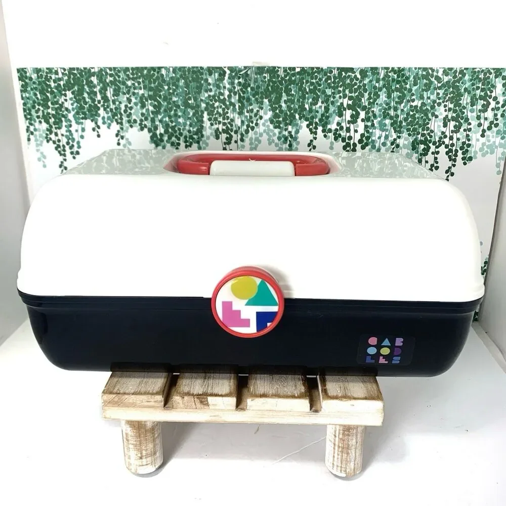 Caboodles Vtg 90’s Makeup Travel Case With Mirror Black & White